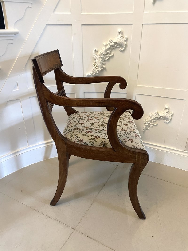 Set of 6 Antique Regency Quality Mahogany Dining Chairs - Image 5